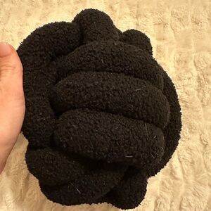 Black Knotted Pillow